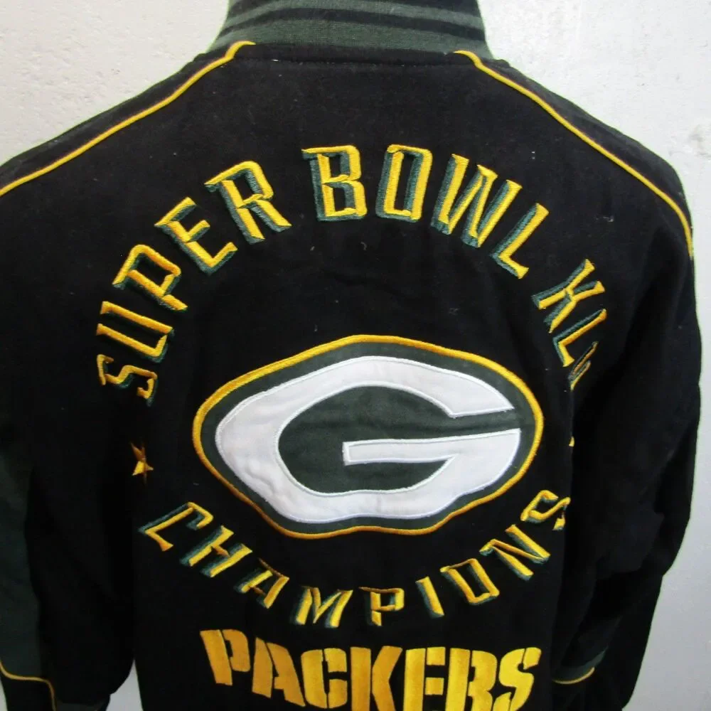 Green Bay Packers Super Bowl XLV Champions Varsity Jacket NFL Men's XL Coat